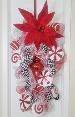 Load image into Gallery viewer, Peppermint Pattie Swag Wreath
