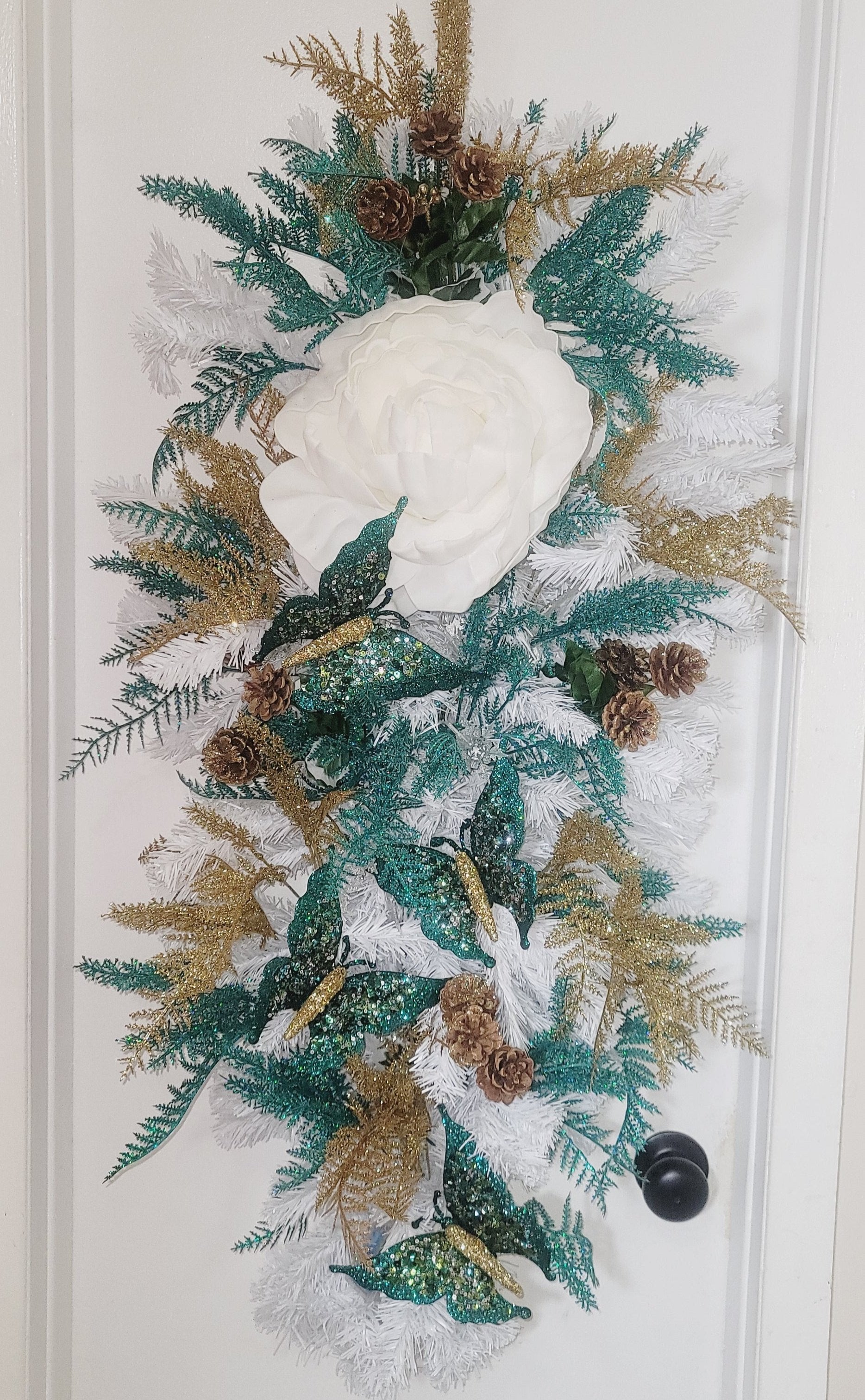 Winter Butterflies Swag Wreath