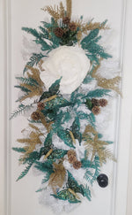 Load image into Gallery viewer, Winter Butterflies Swag Wreath
