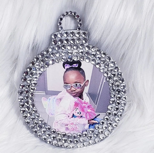 Rhinestone Photo Ornament