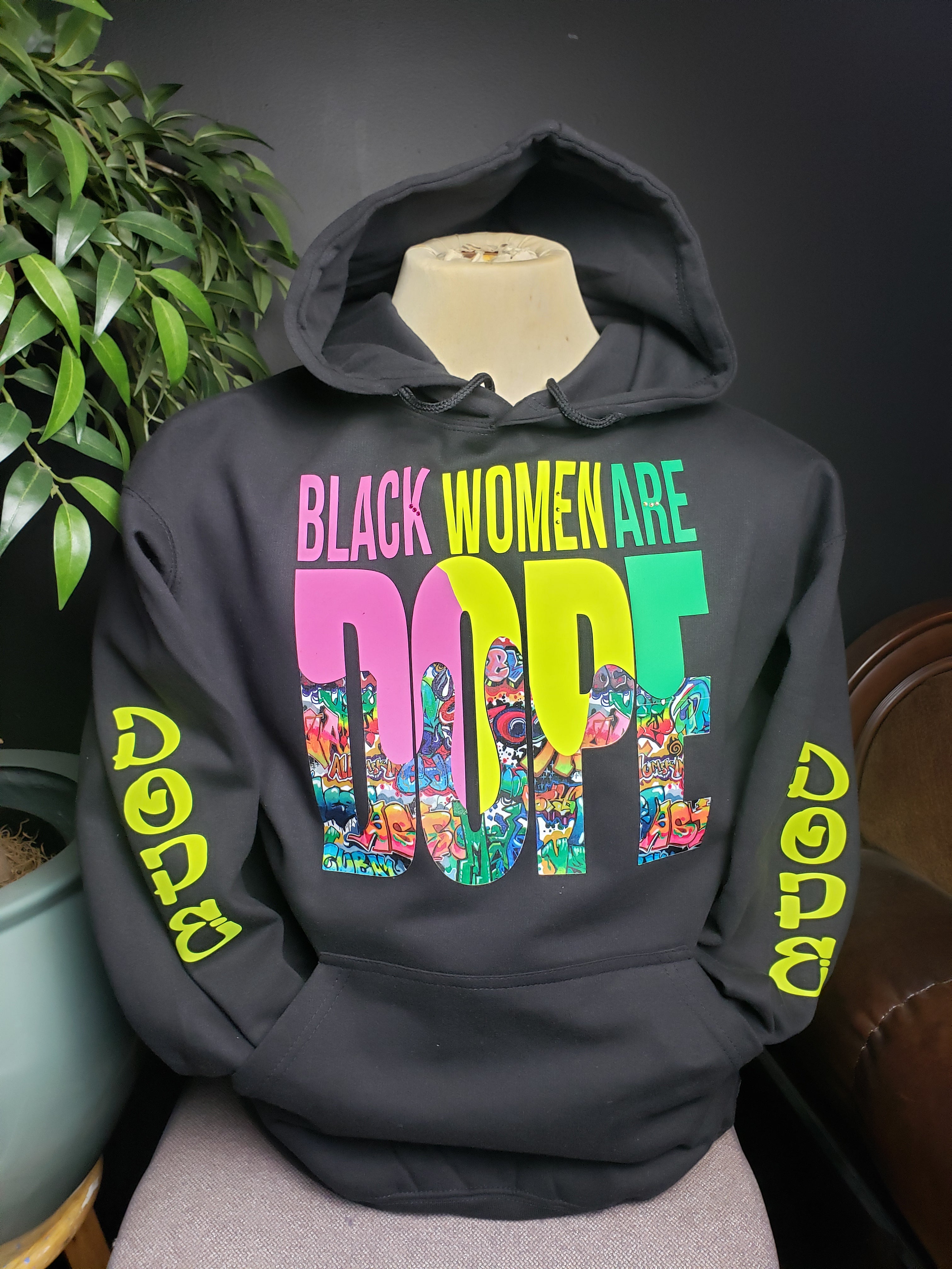 Black Women Are Dope Reflective Hoodie