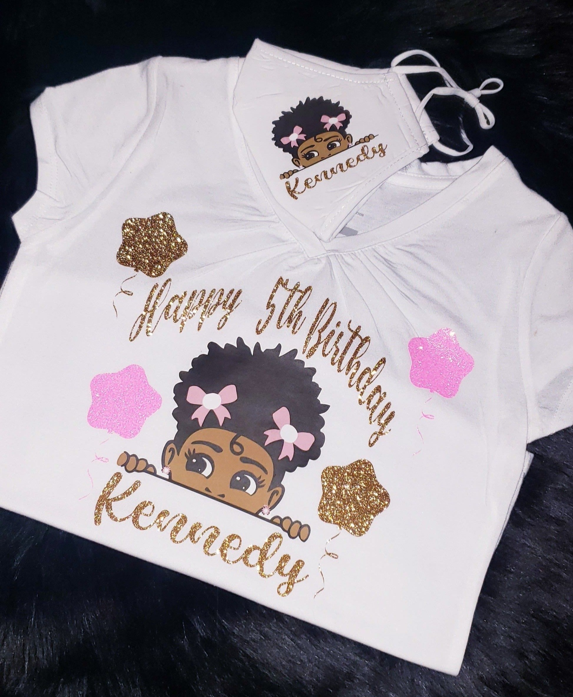 Childs Happy Birthday Tee w/mask